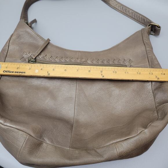 Day & Mood Anthropologie Brown Soft Leather Shoulder Bag Hobo Bag EUC - Picture 12 of 14